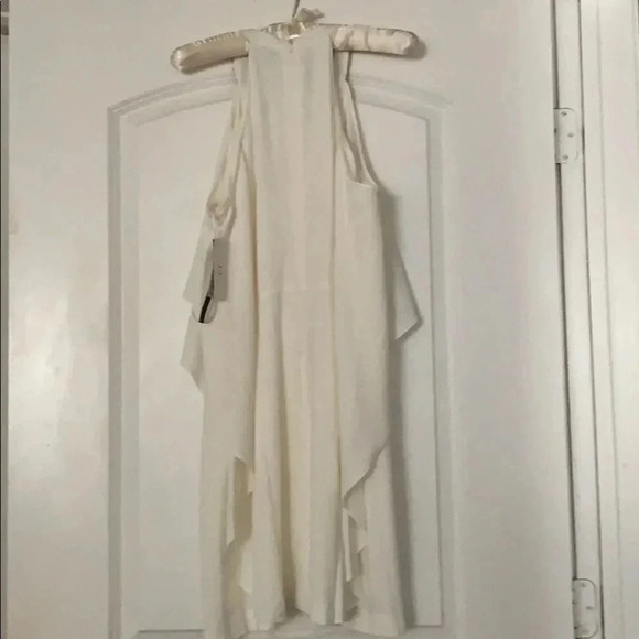 Halston Sequin Dress Jeweled Round Collar Sleeveless White Size 6 NWT - Picture 4 of 8